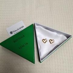 フープピアス　ゴールド　ハート