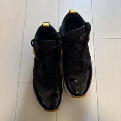 美品 27cm Nike バスケットボールシューズ 黒/黄 AIR JORDAN
