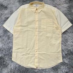 美品✨【23区 HOMME】 半袖シャツ 大きいサイズ イエロー 綿100%