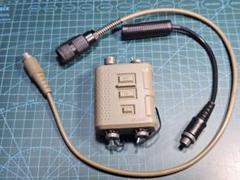 INVISIO V60 PTTのダミーモデル+ケーブル追加 FCS Replica INVISIO V60 PTT U/174 u &2-pin KENWOOD cable For