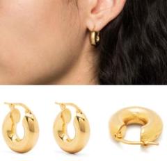 【JIL SANDER】存在感抜群 ラージピアス ロゴ Silver 送料込み JIL SANDER】存在感抜群 ラージピアス ロゴ Silver 送料込み