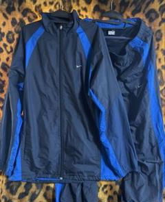 NIKE XXL size 上下セット　防寒　navy Blue