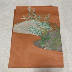 夏帯 美品 名古屋仕立て 希少 オレンジ色 - メルカリ
