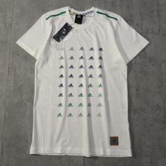 希少デザイン 新品札付き adidas 半袖Tシャツ 白 M〜L