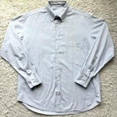 ★L相当★ PAPAS ボタンダウンシャツ WALL GUY SHIRT 青×白