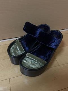 ベルベット★バイカラー★スライド★サンダル★ DRIES VAN NOTEN DRIES VAN NOTEN ベルベット スライドサンダル バイカラー | THE