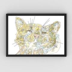 ペン画　水彩画　雨宮久馬作　アムスの石橋 ペン画水彩画雨宮久馬作アムスの石橋