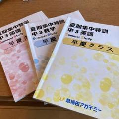 早稲田アカデミー夏期集中特訓 早慶クラス - メルカリ