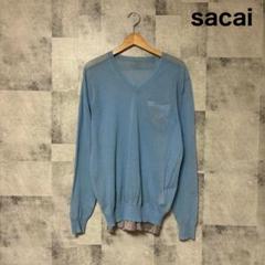 激安ブランド sacai サカイ 薄手ニット レイヤード M10 - メルカリ トップス