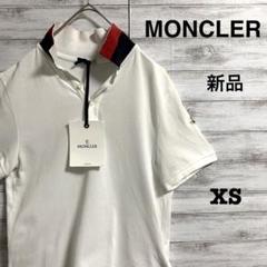 モンクレール　ポロシャツ レッド　ホワイト　Mサイズ　襟ロゴ刺繍　未使用品 MONCLER - 未使用品□MONCLER モンクレール MAGLIA POLO