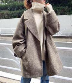 Spick＆Span Wスライバーヘリンボーンミドルコート Spick and Span Wスライバーヘリンボーンミドルコート