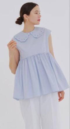 美品 22AW yori ヨリ スカラップカラー　ブラウス スカラップスリーブブラウス | all item| yori