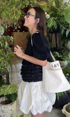 ロージーモンスターカットソーロングTシャツscallop cool アルガン