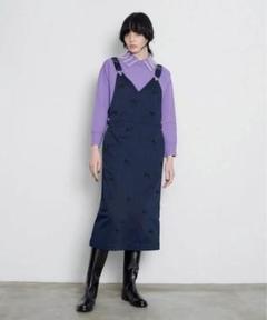 MUVEIL×dickies　リボンサロペット　ジャンパースカート
