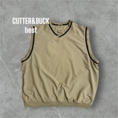 CUTTER & BUCK ベージュ ゴルフVネック ベスト