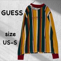 ゲス　GUESS（S）ロンT　 マルチカラー ストライプ 長袖カットソー