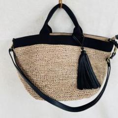 未使用近美品⭐︎ヴィオラドーロ レザーコンビかごバッグ 2way