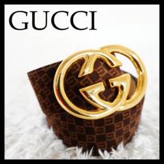【美品】GUCCI　グッチ　GG柄インターロッキングベルト　レディース　86cm