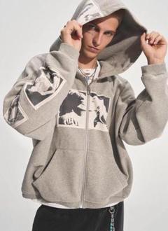 bastard フロントプリント ジップアップパーカー s ニキ着用 BALENCIAGA - bastard ENJYPEN NI-KI エナイプン ニキ着用