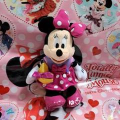 超お顔厳選♡ ディズニー　ミニー　ぬいぐるみバッジ　赤　水玉　ヘアゴム　リボン ディズニー ミニー ヘアゴム リボン ぬいぐるみバッジ スクバ