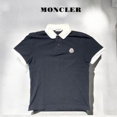 極美品　MONCLER マグリア　ポロシャツ　シグネチャー　総ロゴ刺繍　黒　S 極美品/希少デザイン】MONCLER モンクレール マグリア 半袖