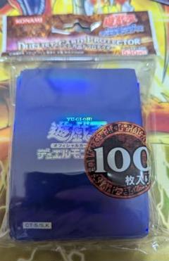 遊戯王　初期ロゴ　メタリックブルー　青スリーブ15枚 新品 未開封