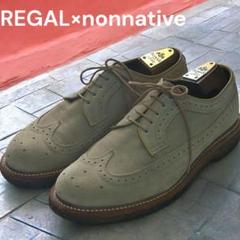 REGAL × nonnative ウイングチップ 24cm ゴアテックス 美品NONNATIVE×REGALスエードウイングチップ ゴアテックス 24.5