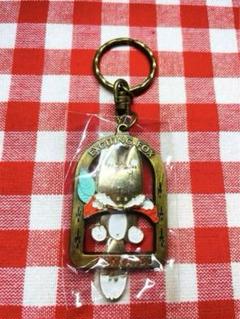 【昭和レトロお土産キーホルダー】北海道　キツネ　可愛いレトロポップ　新品未使用