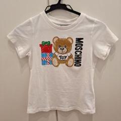 MOSCHINO クマ刺繍 Tシャツ ホワイト MOSCHINO モスキーノ テディベア クマ 白 ホワイト Tシャツ 半袖
