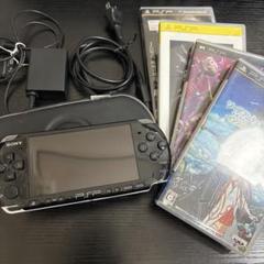 SONY PSP3000 本体 充電器 メモリースティック4GB ソフト4本