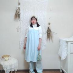 usa Vintage パイル地 コットン ネグリジェ ワンピース 水色界隈 usa Vintage パイル地 コットン ネグリジェ ワンピース 水色界隈