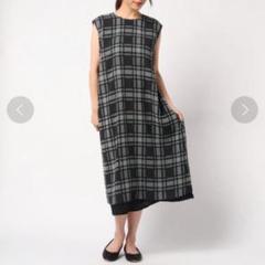 【新品未使用品・タグ付き】ミズイロインド　チェック柄　ロングワンピース mizuiroind SALE ミズイロインド ワンピース mizuiro ind