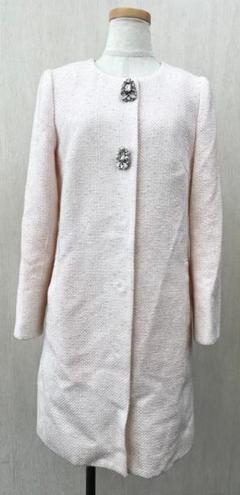 ジャスグリッティー】新品タグ付✨ビジュー付ノーカラーコート