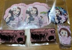 画像①②まとめ売り‼️ヒロアカ 麗日お茶子 花やしき バッジ おくるみ うちわ
