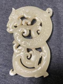 古美術品　白玉 龍鳳文　砡　65g 古美術品 白玉 龍鳳文 砡 65g