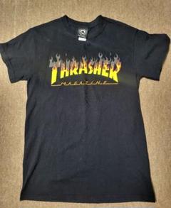 スラッシャー THRASHER スケーター ロゴ Tシャツ 古着 ブラック 黄字のサムネイル