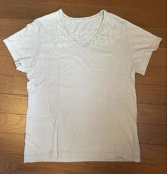 ここのえ期　マルジェラ　エイズT アイボリー×シルバーラメ マルジェラ エイズTシャツ オフホワイト×シルバー│Ambiance