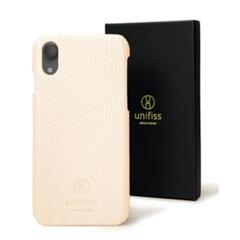 iPhoneXR オフホワイト ケース カバー unifiss 高級感 レザー