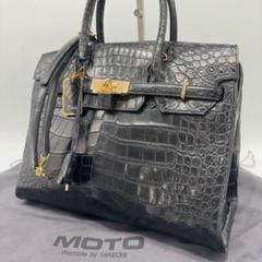 【新品タグ付】武知 クロコダイル 2way トートバッグ マットブラック 肩掛け