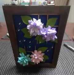 値下げ! つまみ細工紫陽花フォトフレーム
