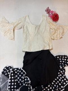 DOCE del FLAMENCO フラメンコブラウス レーストップス M - メルカリ