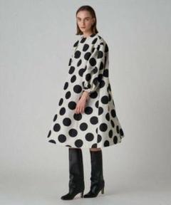 未使用タグ付き✨ボールジィ　ビッグドットジャカード ボリュームスリーブワンピース