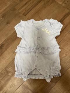 赤ちゃん本舗 ベビー服 フリル付きロンパース 70cm くすみブルー