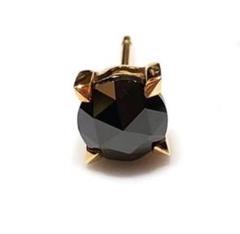 SJX 18K ブラックダイヤ ピアス 片耳 希少モデル 箱・証明書付き