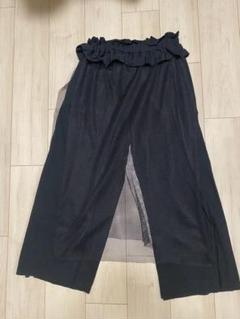 uju ウジュ　メッシュレイヤードワイドパンツ レディース ブラック系のサムネイル