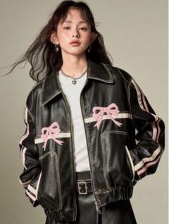 DIDDI MODA リボン レザージャケット Mサイズ バレエコア y2k