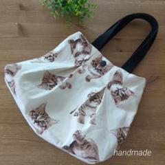ハンドメイド おでかけミニタック グラニーバッグ キュートな猫ちゃん