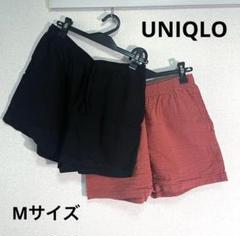 ブラック＆レッドショートパンツセット　UNIQLO ルームパンツ