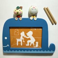 ピノキオ クジラ型 DECOLE Otogiccoフォトフレーム 童話　写真立て