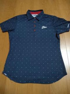 FILA フィラ ネイビー ドット柄 ポロシャツ　サイズL